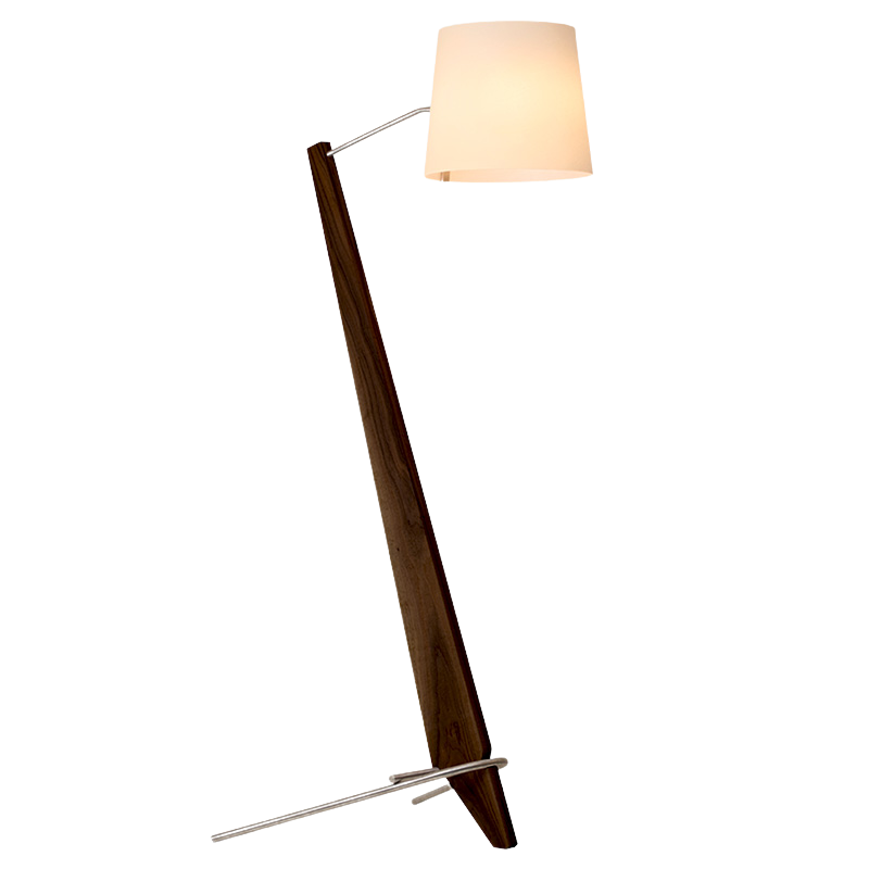 The Silva Giant Floor Lamp from Cerno in dark stained walnut.