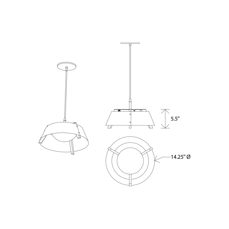 The Small Casia Pendant from Cerno dimensions. all-groups