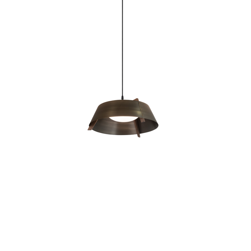 The Small Casia Pendant from Cerno in walnut.