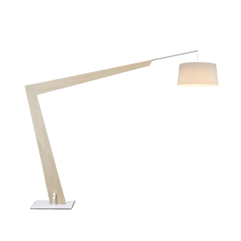 The Valeo Floor Lamp from Cerno in white washed oak.