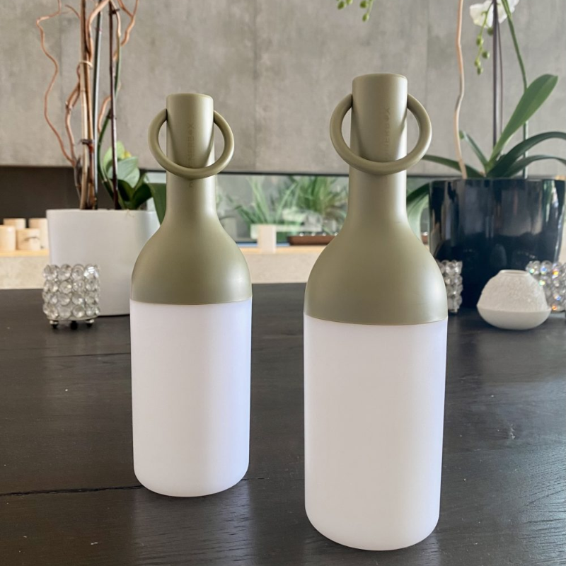 The ELO Baby Portable Table Lamp, Set of 2 by Bina Baitel for DesignerBox in a dining room.