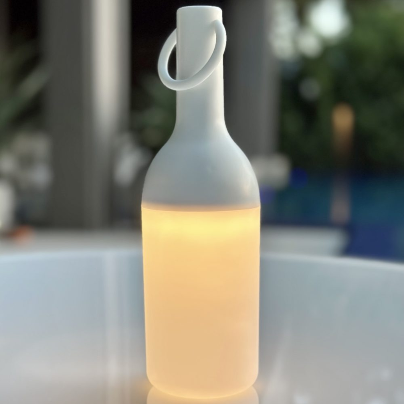 The ELO Baby Portable Table Lamp, Set of 2 by Bina Baitel for DesignerBox in white close up.