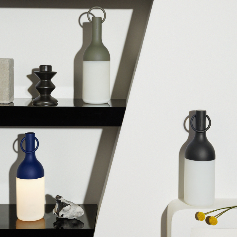 The ELO Portable Table Lamp by Bina Baitel for DesignerBox in a living space. all-groups