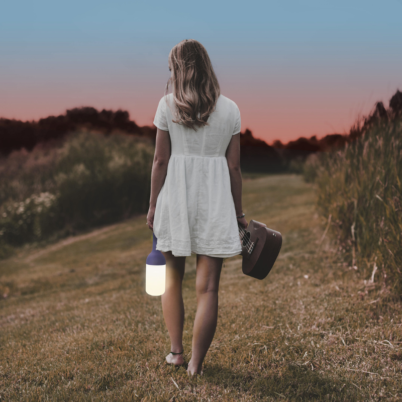 The ELO Portable Table Lamp by Bina Baitel for DesignerBox in a travel lifestyle.