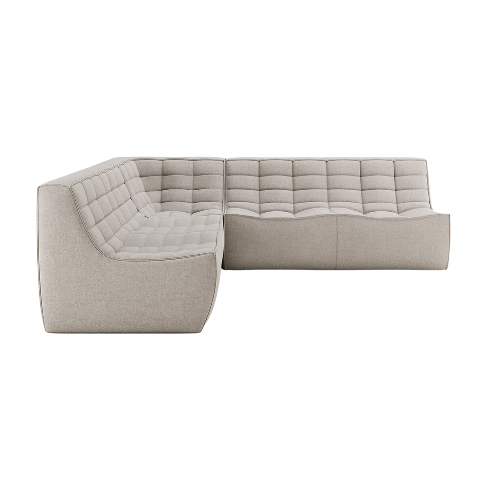 The N701 Modular Square Corner Sofa 2-2 Ecru Eco Fabric Left from Ethnicraft.
