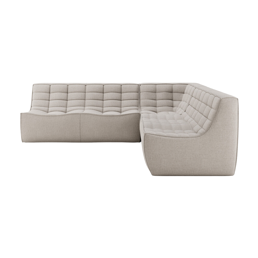The N701 Modular Square Corner Sofa 2-2 Ecru Eco Fabric Right from Ethnicraft.