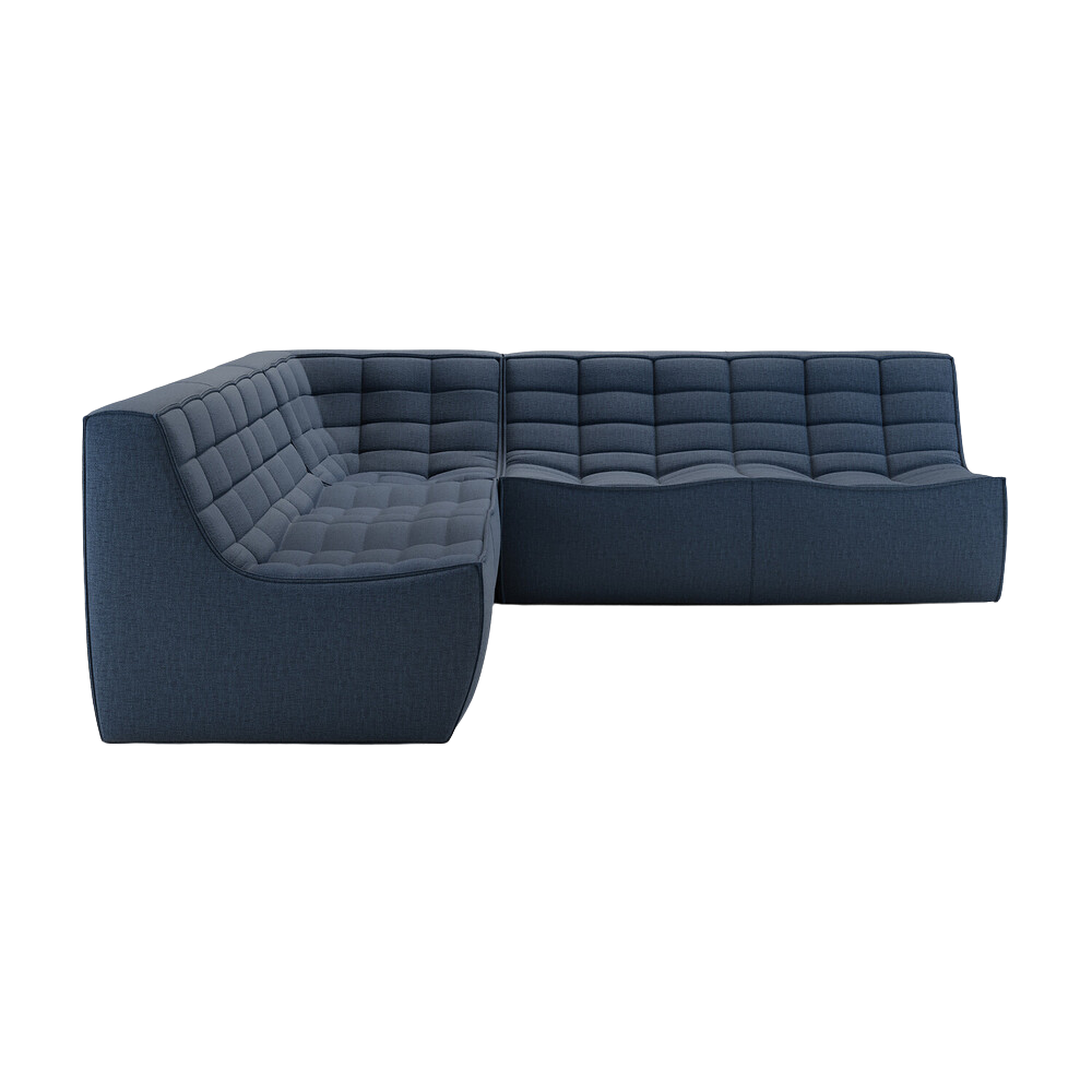 The N701 Modular Square Corner Sofa 2-2 Graphite Eco Fabric Right from Ethnicraft.
