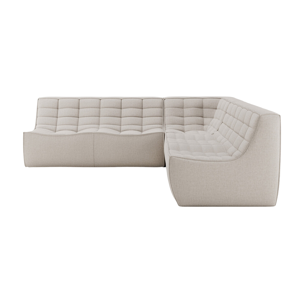 The N701 Modular Square Corner Sofa 2-2 Beige Standard Fabric, Right from Ethnicraft.