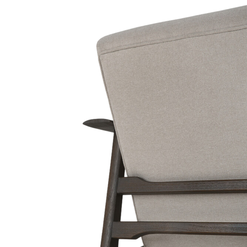The Aspekt Lounge Chair from Ethnicraft looking at the backrest close-up.