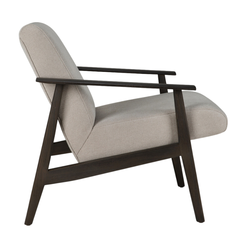 The Aspekt Lounge Chair from Ethnicraft from the side angle.