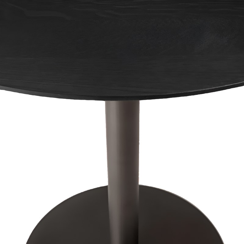 The Blend Dining Table from Ethnicraft in black oak in detail.