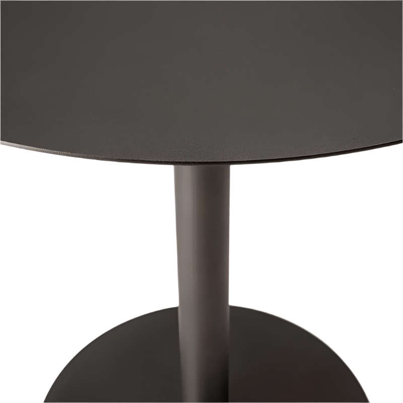 The Blend Dining Table from Ethnicraft in dark bronze in detail.