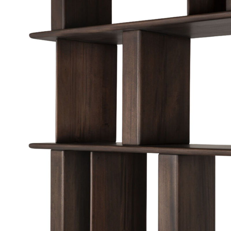 The Block Rack by Ethnicraft with the shelving close up.