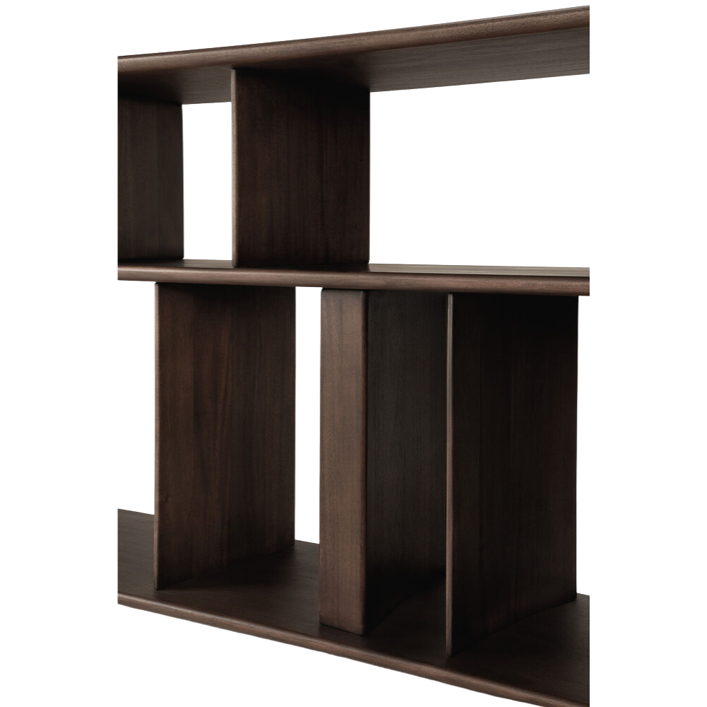 The Block Sofa Console from Ethnicraft highlighting the storage space.