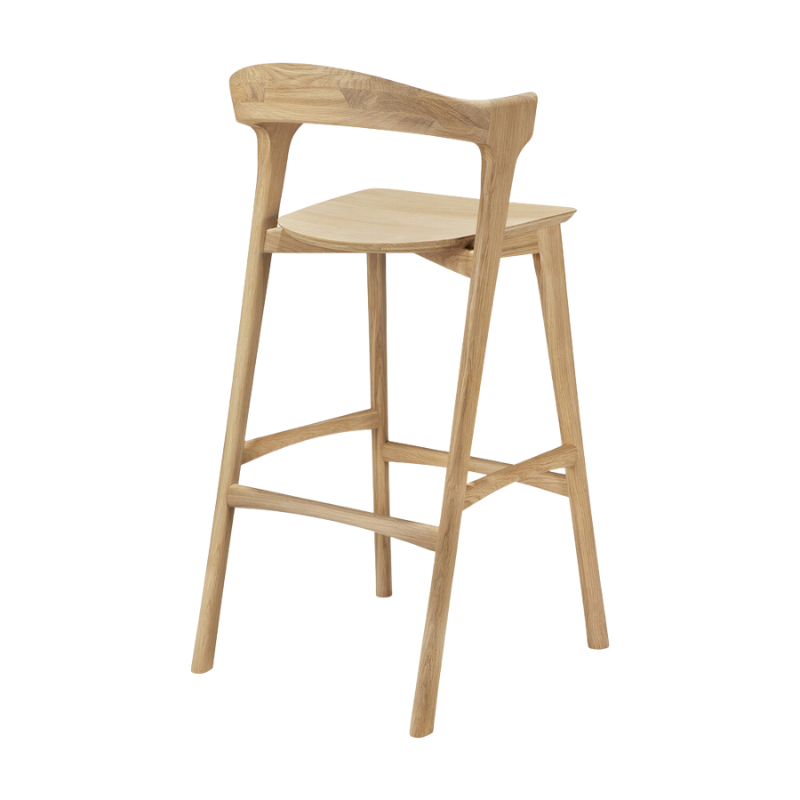 The Bok Bar Stool by Ethnicraft from the back side.