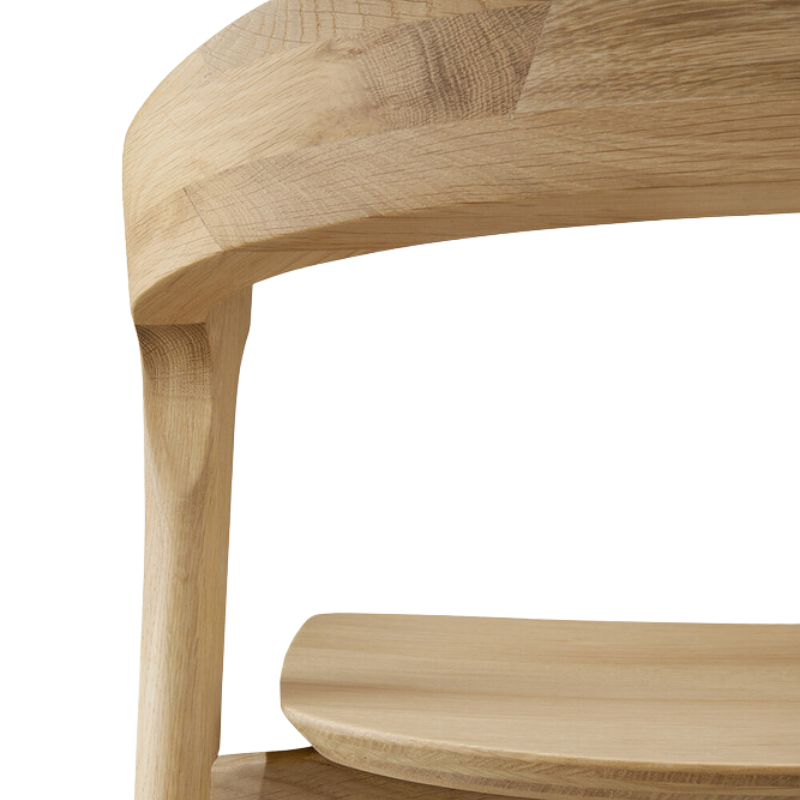 The Bok Bar Stool by Ethnicraft from the back close-up.