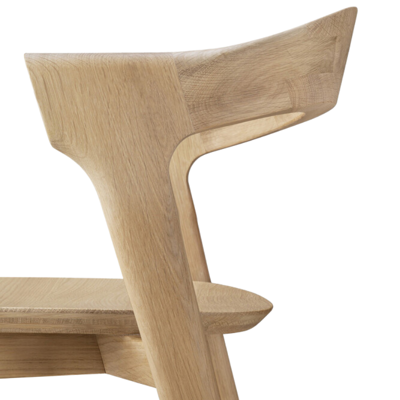 The Bok Counter Stool from Ethnicraft, backrest close-up.