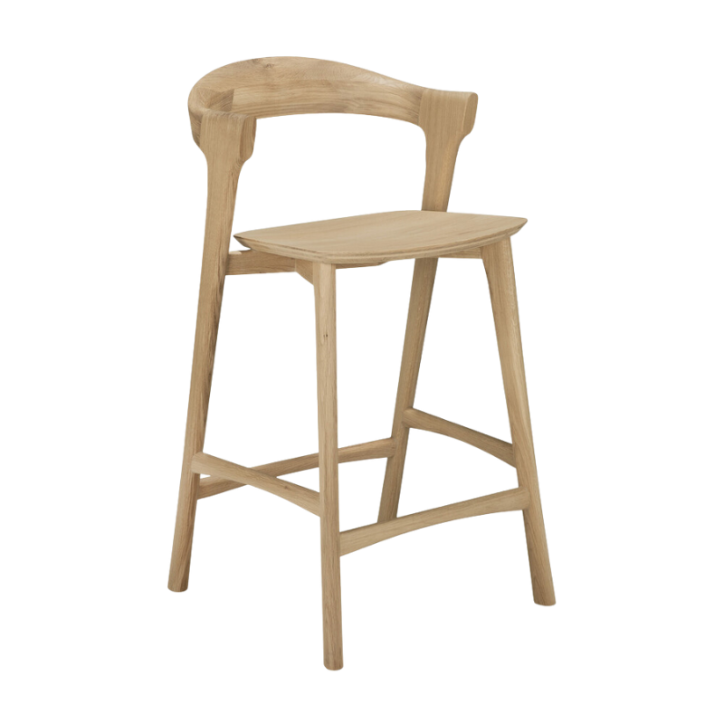 The Bok Counter Stool from Ethnicraft at a side angle.