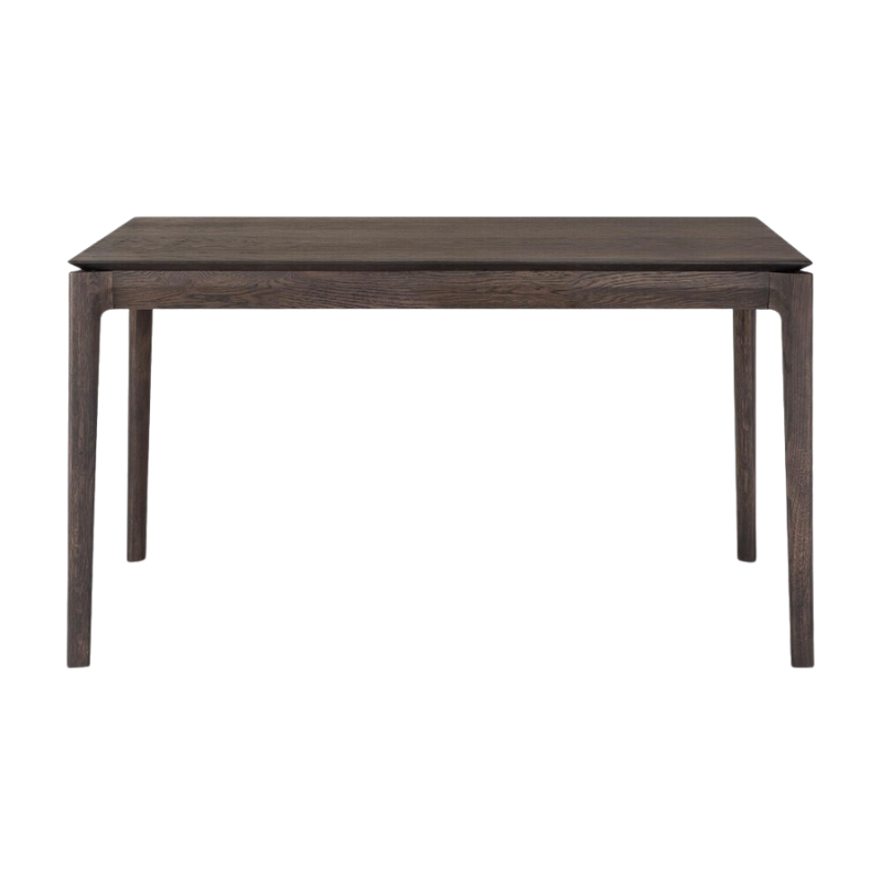 The 55 to 87 inch Bok Extendable Dining Table from Ethnicraft in brown oak.