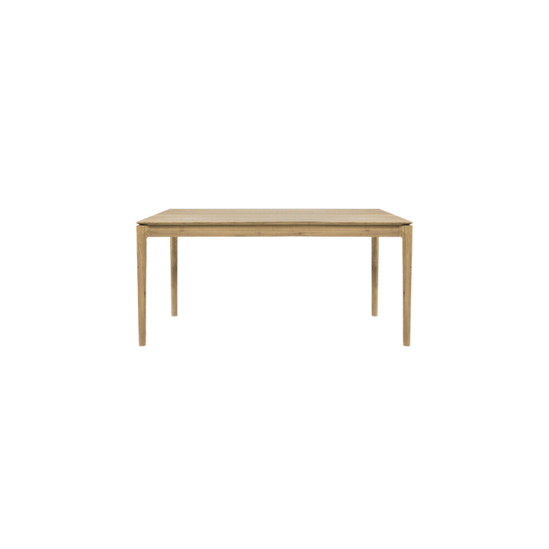 The 63 to 97-inch Bok Extendable Dining Table from Ethnicraft in oak.
