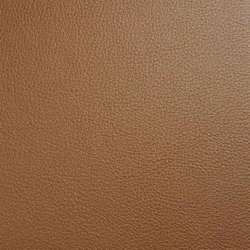 The Bok Upholstered Dining Chair from Ethnicraft cognac leather fabric swatch.