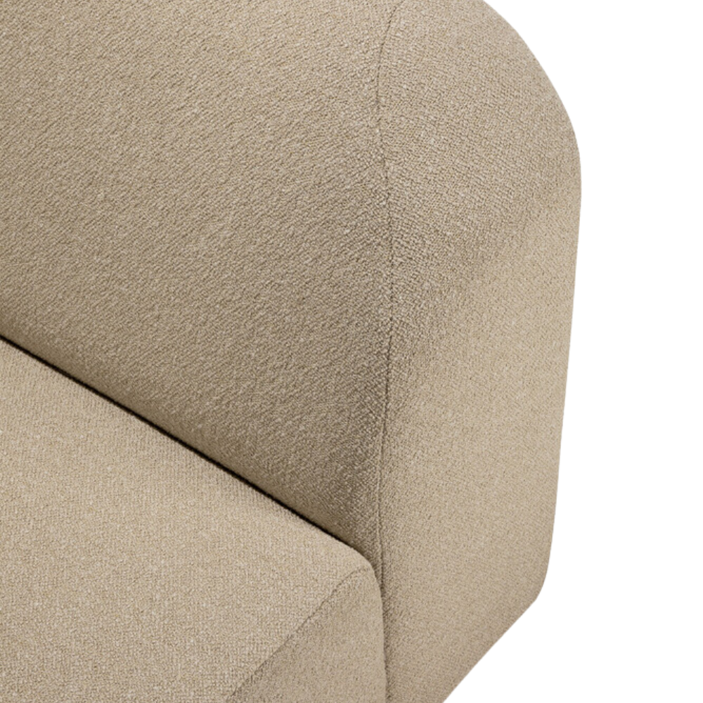 The Bulky Modular Corner Sofa Set Almond from Ethnicraft with a top view.