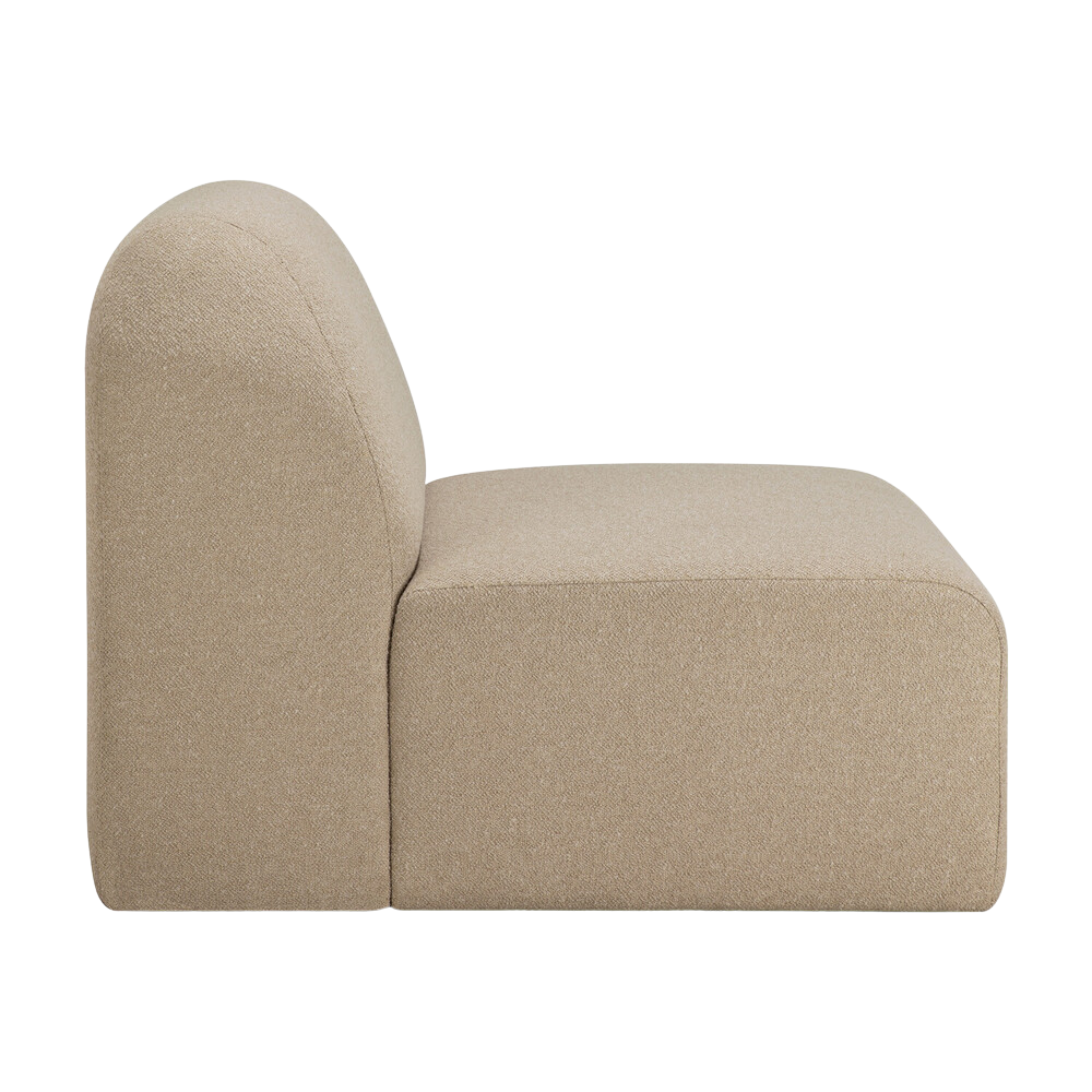 The Bulky Modular Sofa 1-Seater Almond from Ethnicraft with side detailing.