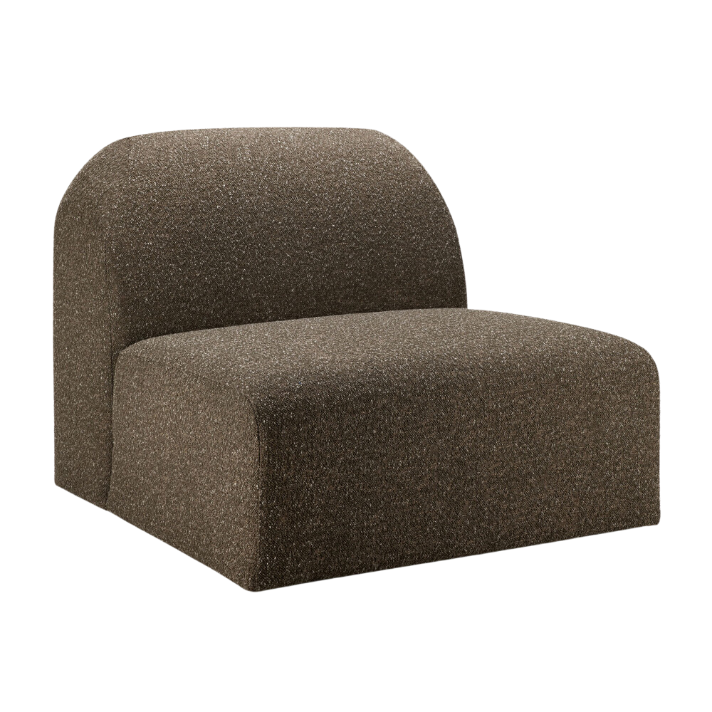 The Bulky Modular Sofa 1-Seater Cedar from Ethnicraft with a side angle.