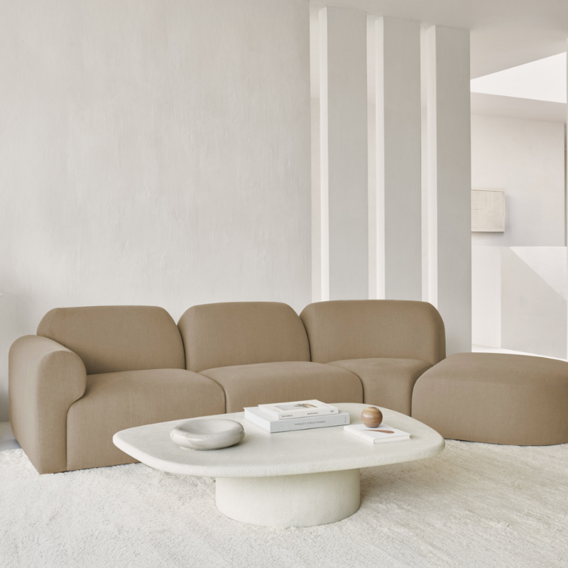 The Bulky Modular Sofa 1 Seater from Ethnicraft in a living room.
