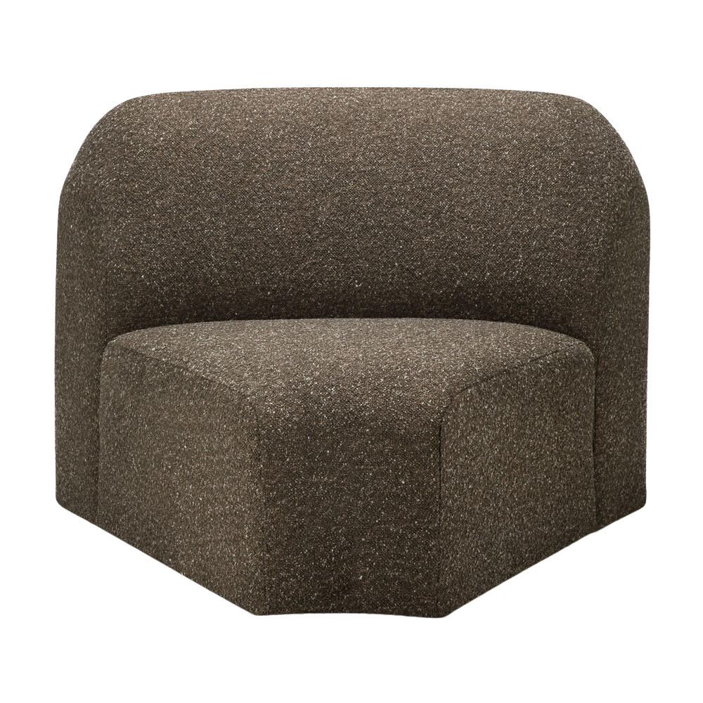 The Bulky Modular Sofa 45 Degrees Round Corner Cedar from Ethnicraft.