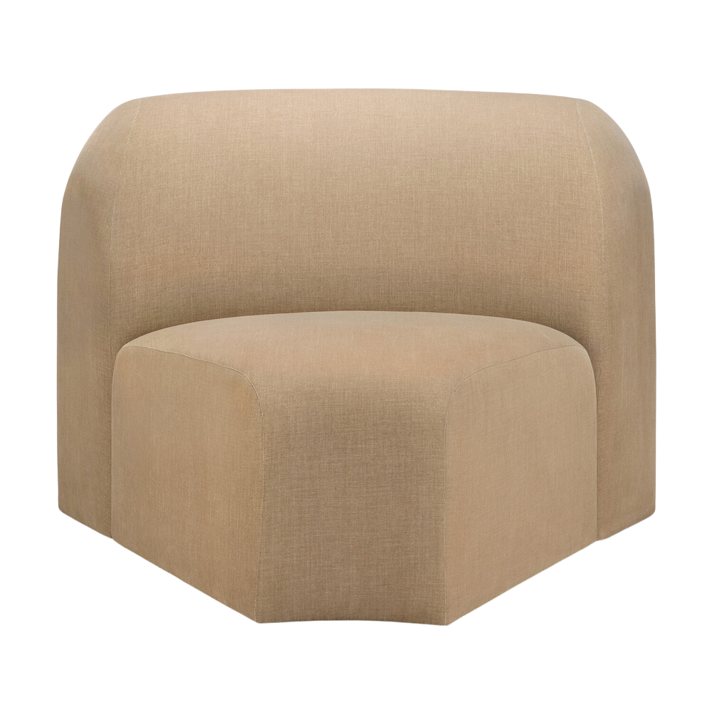 The Bulky Modular Sofa 45 Degrees Round Corner from Ethnicraft.