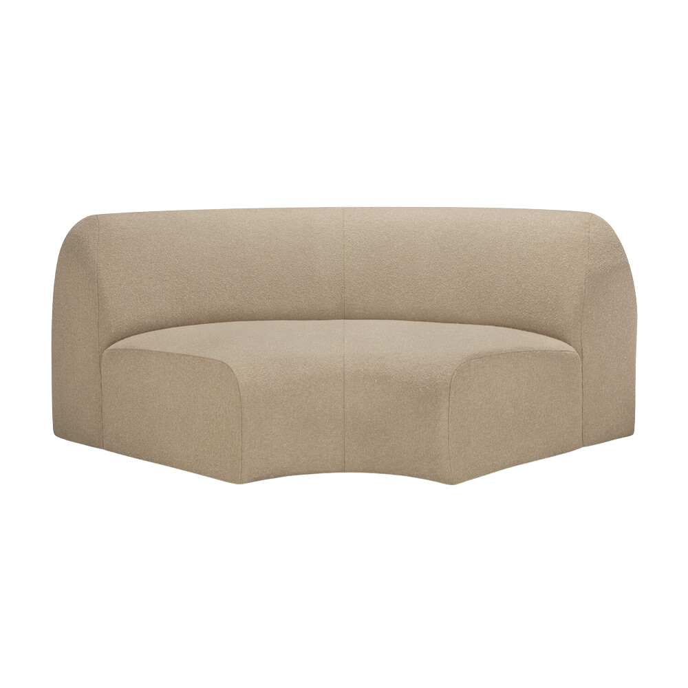 The Bulky Modular Sofa 90 Degrees Round Corner Almond by Ethnicraft.