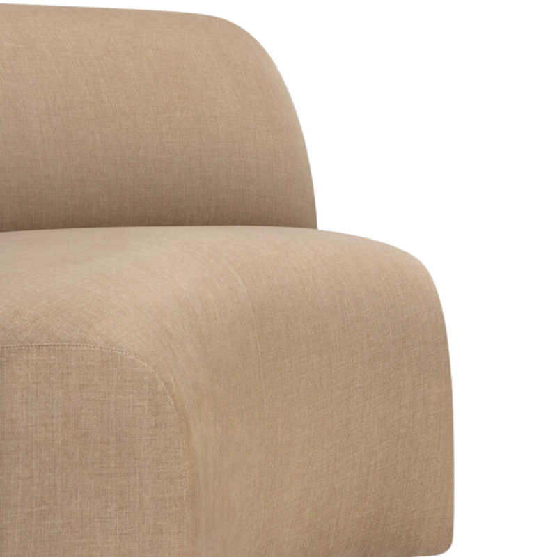 The Bulky Modular Sofa 90 Degrees Round Corner by Ethnicraft with the curve details.