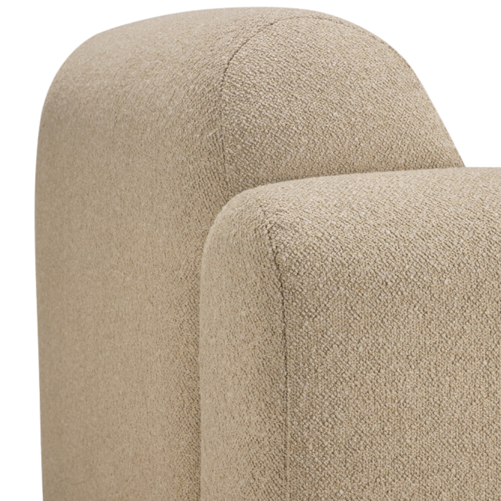 The Bulky Modular Sofa End Seater With L Arm Almond from Ethnicraft with upholstery details.