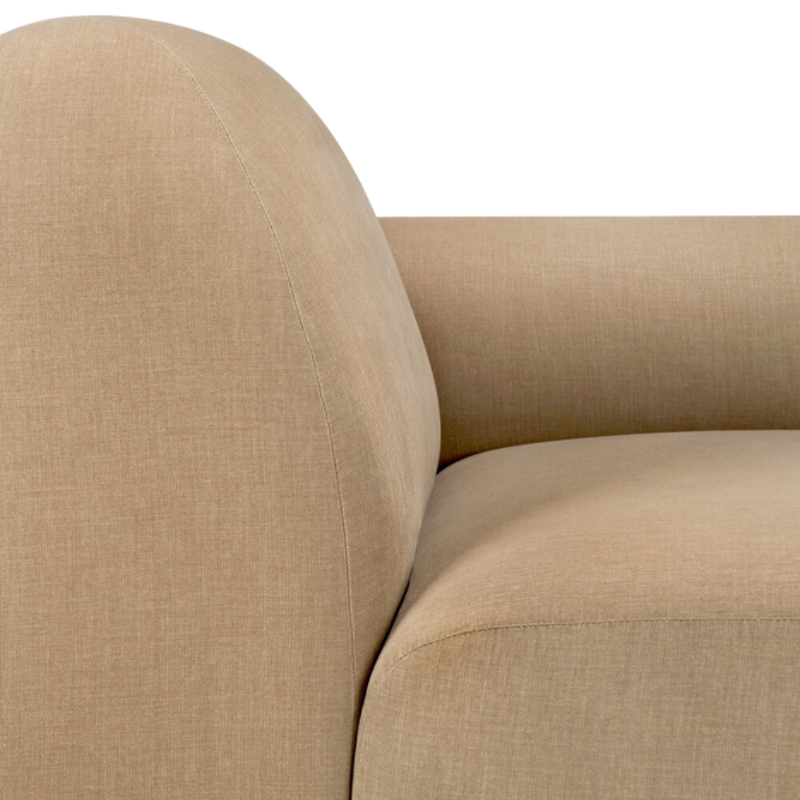 The Bulky Modular Sofa End Seater With L Arm by Ethnicraft with a close-up.
