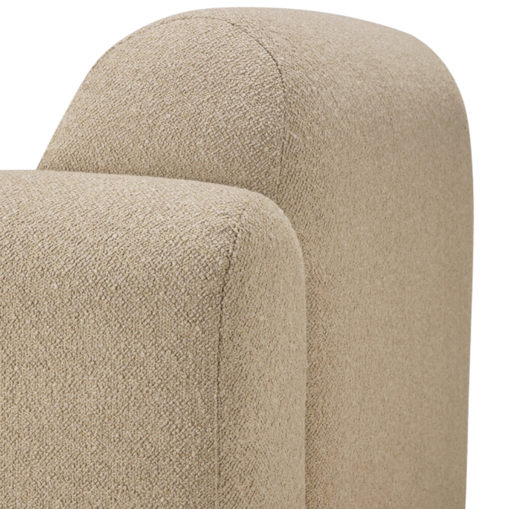 The Bulky Modular Sofa End Seater With R Arm Almond from Ethnicraft with upholstery details.