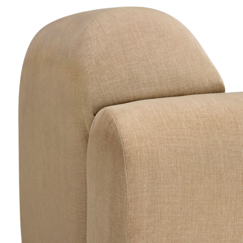 The Bulky Modular Sofa End Seater With R Arm by Ethnicraft with the details of the backrest.