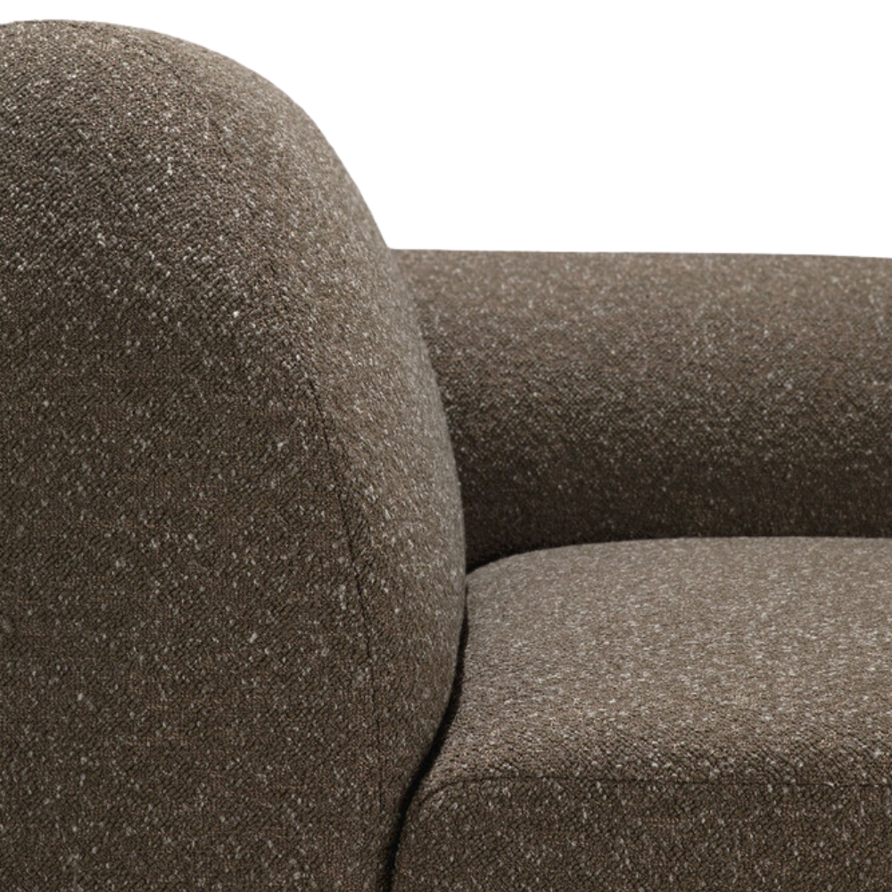 The Bulky Modular Sofa End Seater With R Arm Cedar from Ethnicraft with backrest close up.