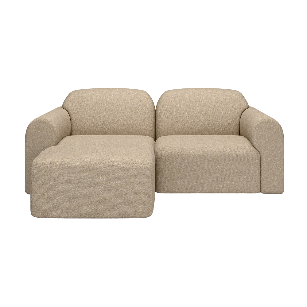 The Bulky Modular Sofa Set Square 1-2 Left Almond from Ethnicraft.