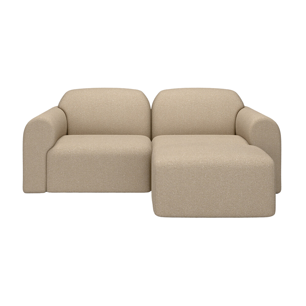 The Bulky Modular Sofa Set Square 1-2 Right Almond from Ethnicraft.