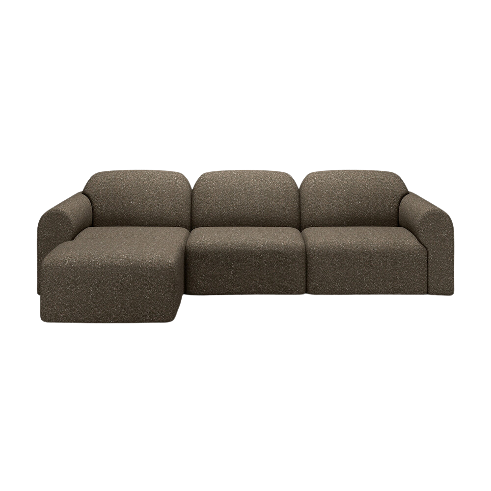 The Bulky Modular Sofa Set Square 1-3 Left Cedar from Ethnicraft.