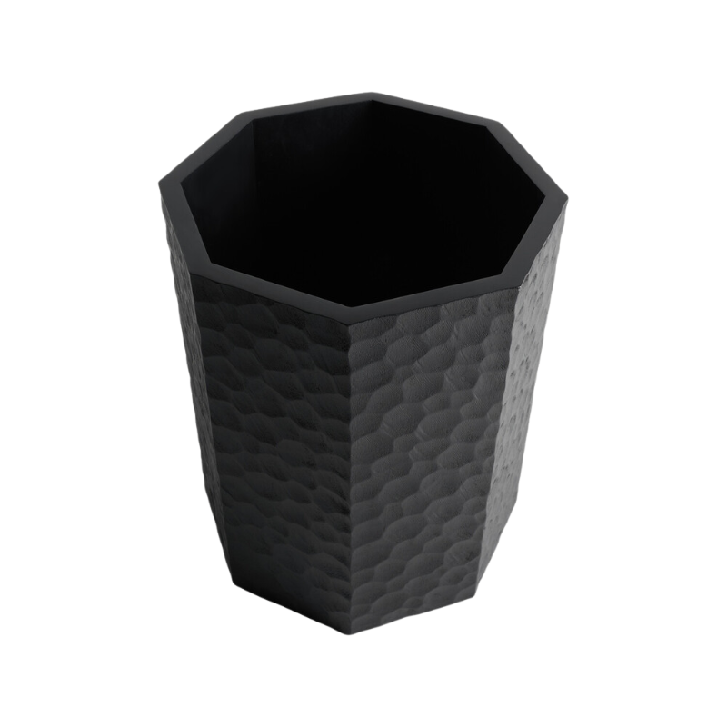 The Chopped Paper Basket by Ethnicraft from the top angle.