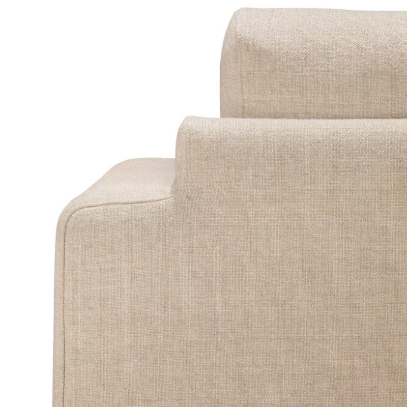 The Ease Lounge Chair by Ethnicraft back fabric in detail.