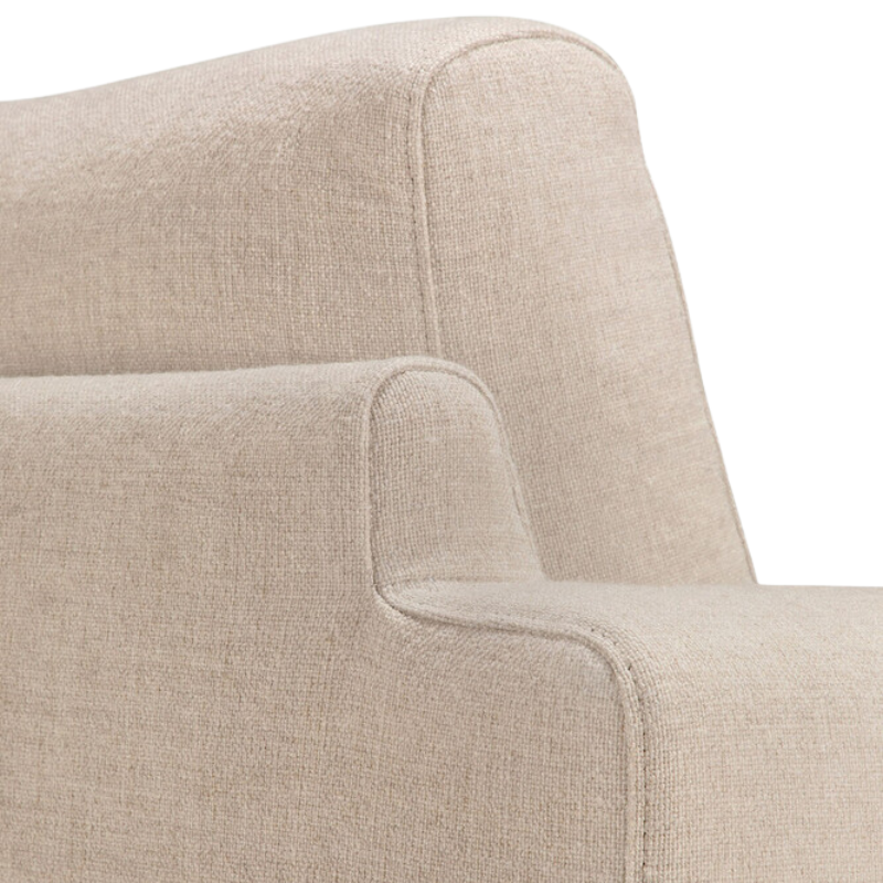 The Ease Lounge Chair by Ethnicraft back fabric close-up.