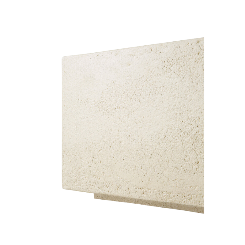 The Elements Rectangular Coffee Table from Ethnicraft focusing on the corner.