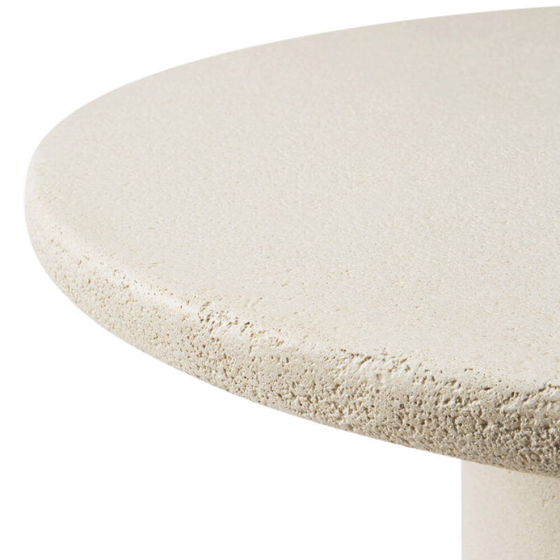 The Elements Round Dining Table from Ethnicraft with the tabletop close-up. all-groups
