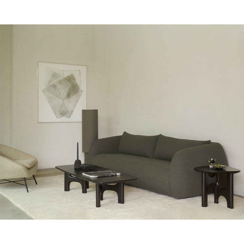 The Figur Sofa by Ethnicraft 3-seater in Eden in a living room.