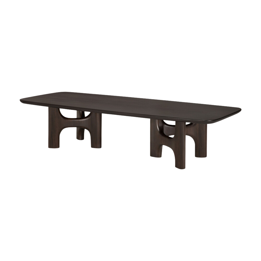 The Flow Coffee Table from Ethnicraft at an angle.