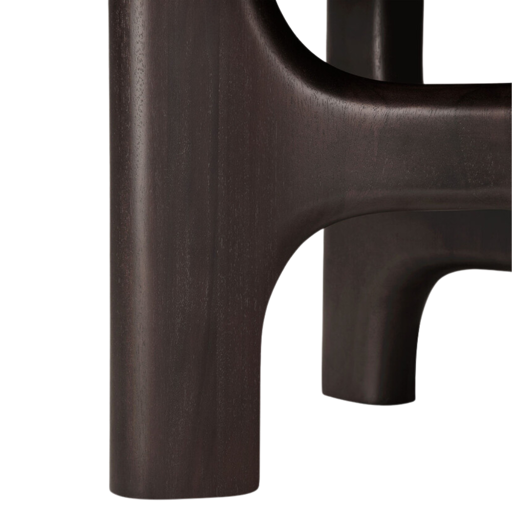 The Flow Coffee Table from Ethnicraft focusing on the base.