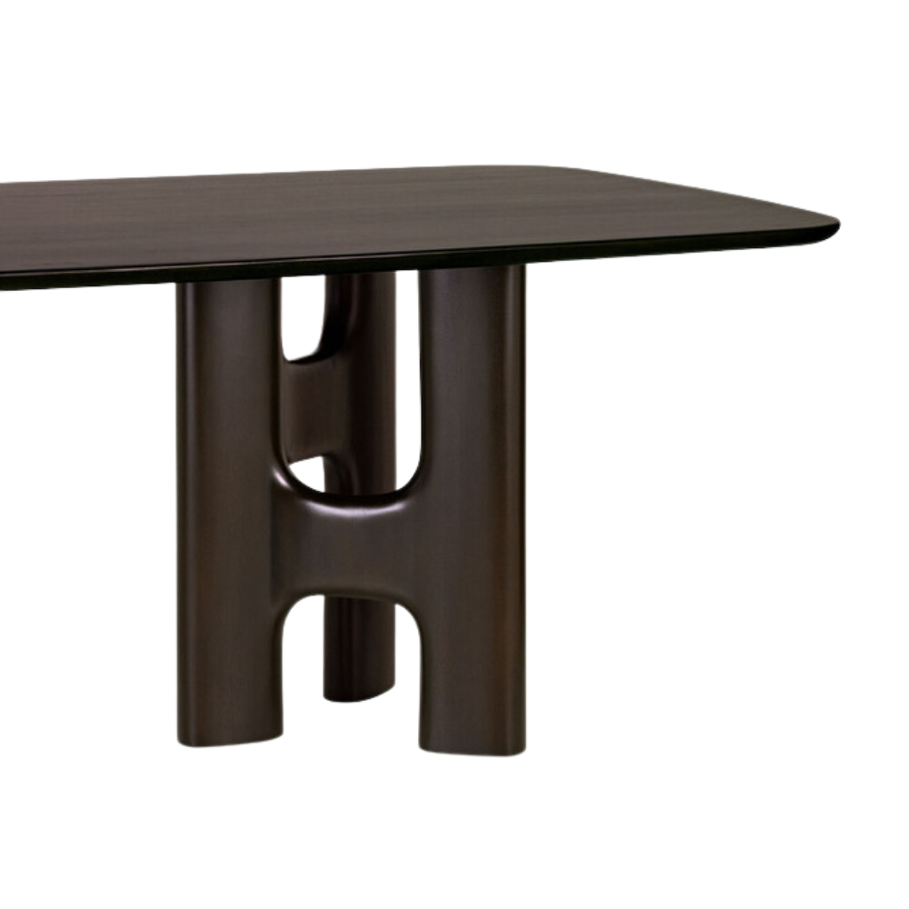The Flow Dining Table from Ethnicraft close up. all-groups